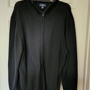 vintage men's zip cardigan sweater